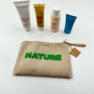 Clarins Skincare Travel/Sample Sized Mixed Lot With Small Make-Up Bag